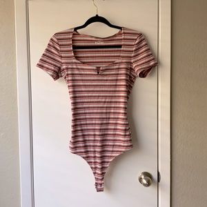 Hollister size L striped body suit